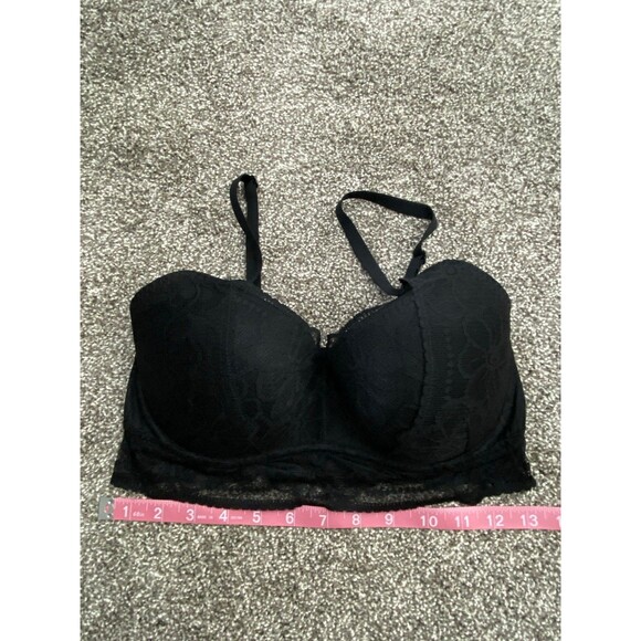 Black Lace Push-Up Bralette – Lightly Padded – Underwire - Picture 3 of 6